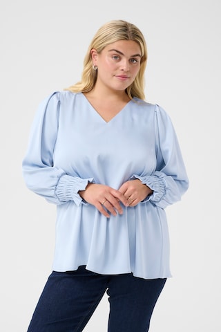 KAFFE CURVE Bluse 'KC' i blå: forside