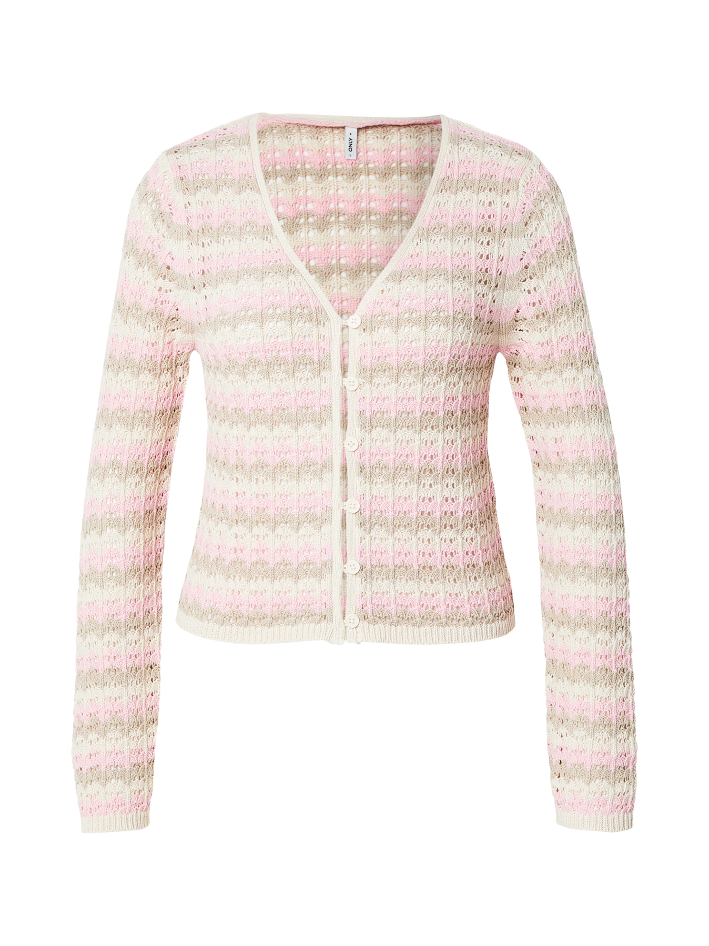 ONLY Gebreid vest 'ONLASA' in Roze: voorkant