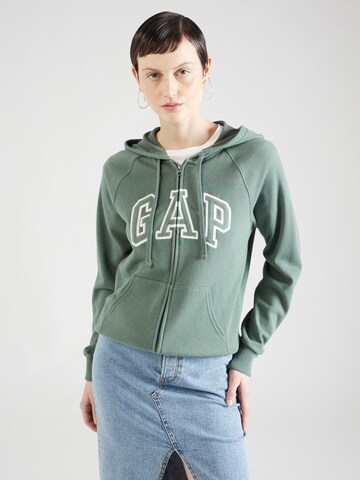 GAP Sweatvest 'HERITAGE' in Groen: voorkant