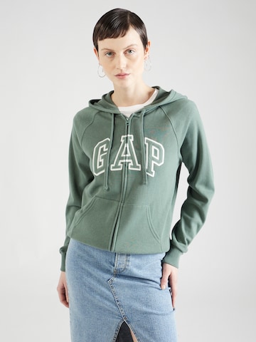 GAP Sweatjacka 'HERITAGE' i grön: framsida