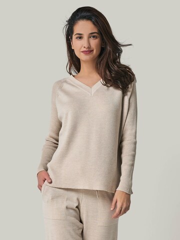 YOU LOOK PERFECT Leisure suit 'LOUNGEWEAR SET  - Pullover Dorina & Pants Bella' in Beige