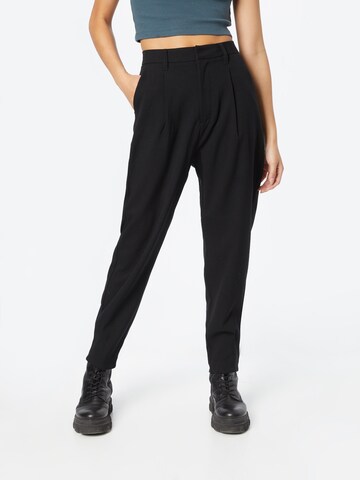 Copenhagen Muse Tapered Pleat-Front Pants 'TAILOR' in Black: front