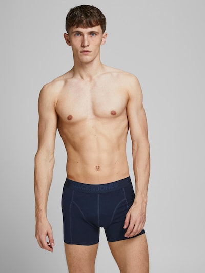 JACK & JONES Boksarice 'JAMES' | mornarska / nočno modra / progasto modra barva, Prikaz modela