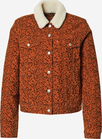 Veste mi-saison 'Orig Sherpa Collar Trkr' LEVI'S ® en marron : devant