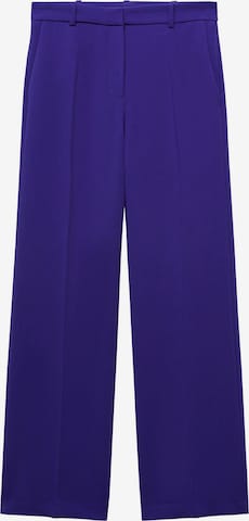 MANGO Loose fit Pleated Pants 'Pompeya' in Blue: front