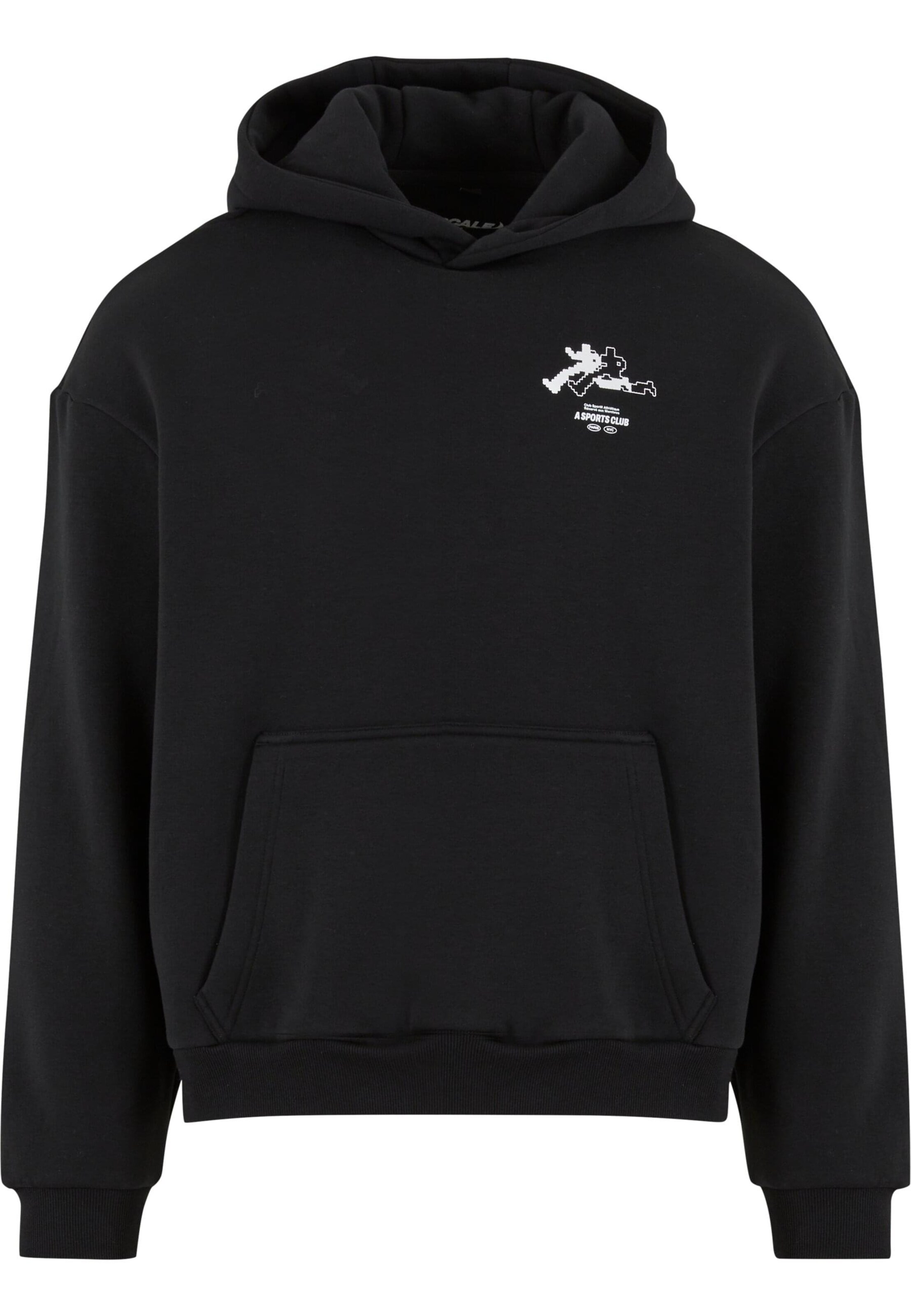 MT Upscale Collegepaita 'RUN Sports Club' värissä musta: etupuoli