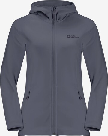 JACK WOLFSKIN Athletic Fleece Jacket in Grey: front