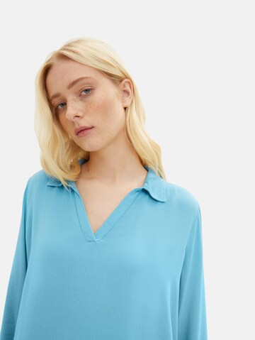 TOM TAILOR DENIM Bluse in Blau