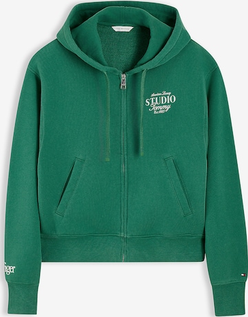 TOMMY HILFIGER Sweatjacke in Grün: Vorderseite