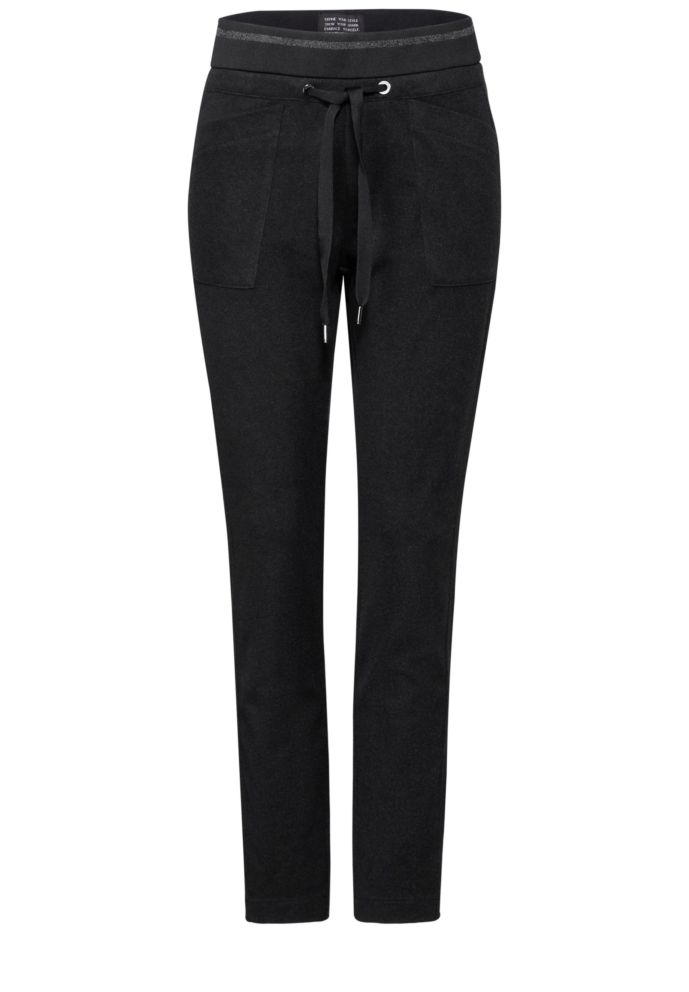 STREET ONE Loosefit Hose in Grau: Vorderseite