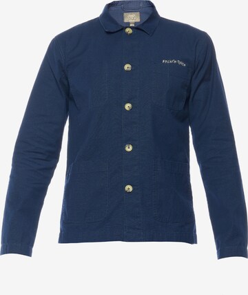 Le Temps Des Cerises Regular fit Overhemd 'VADEL' in Blauw: voorkant