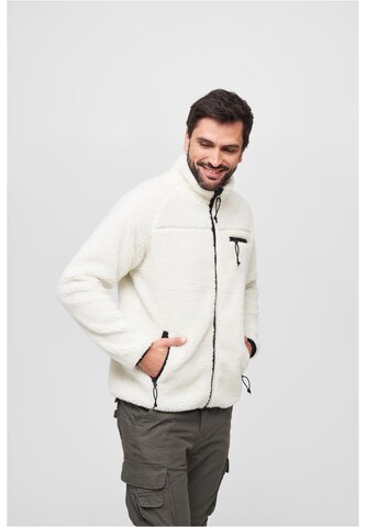 Brandit Fleece jas in Wit: voorkant