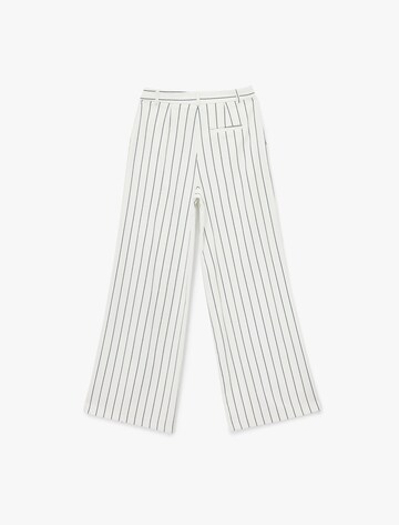 Koton Wide leg Pleat-front trousers in White