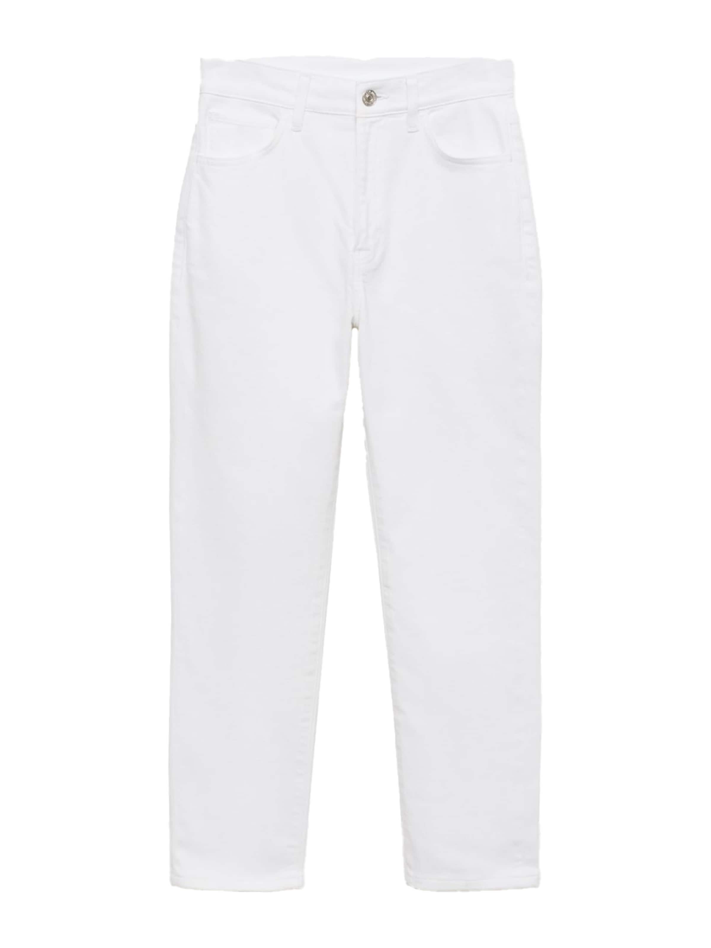 MANGO Regular Jeans in Wit: voorkant