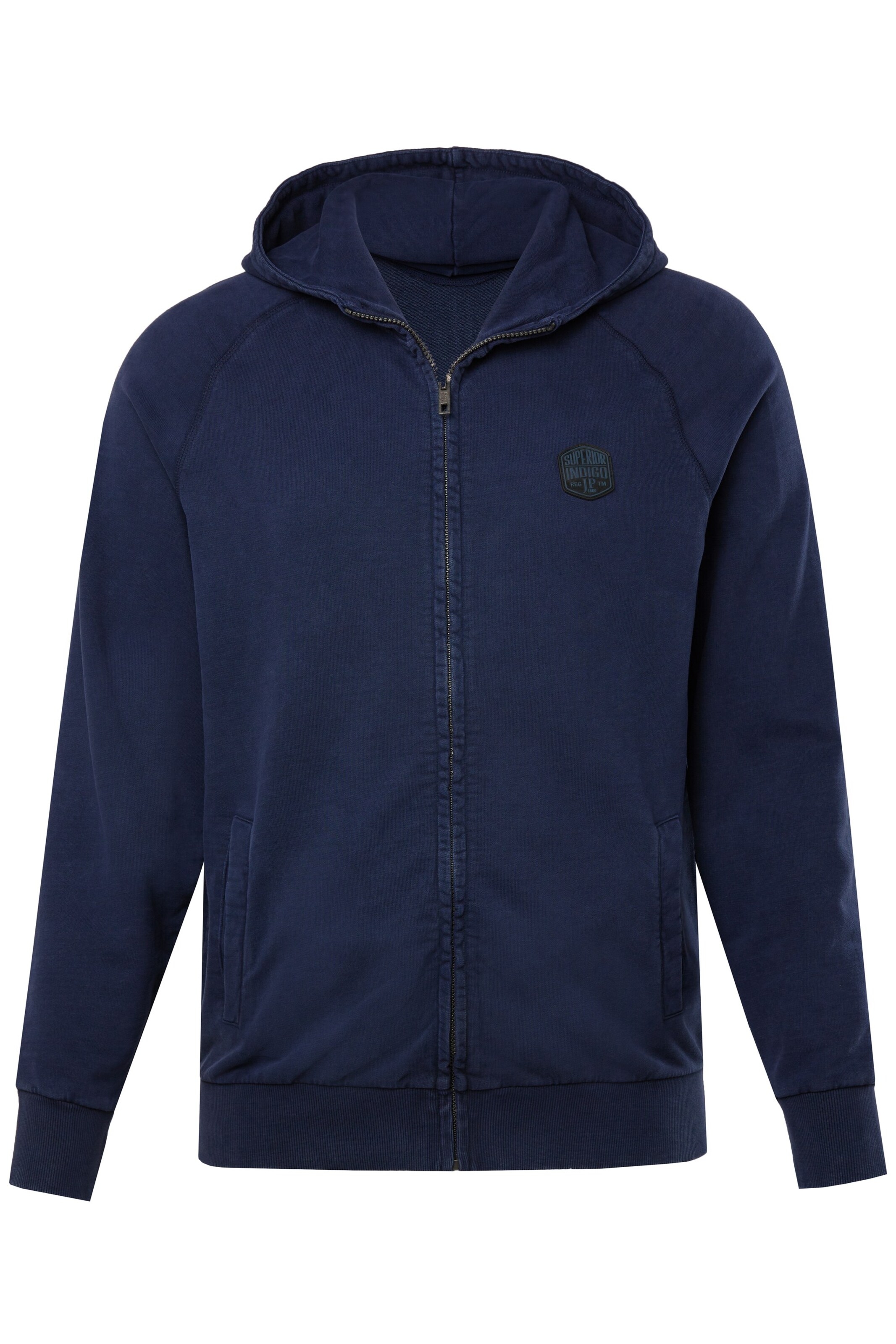 JP1880 Sweatjacke in Blau: Vorderseite