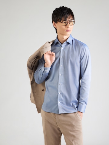 Coupe slim Chemise business OLYMP en bleu : devant