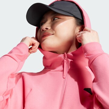 ADIDAS SPORTSWEAR Athletic Zip-Up Hoodie 'Z.N.E.' in Pink