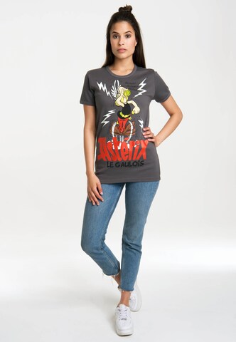 LOGOSHIRT Shirt 'Asterix – Magic Poison' in Grijs