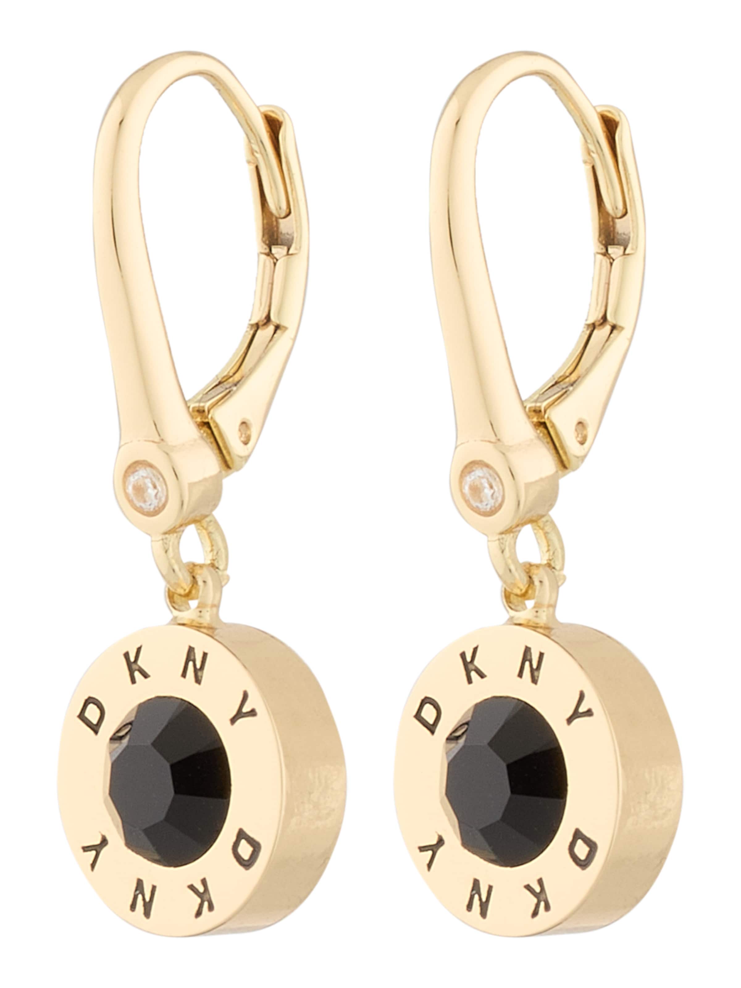 Boucles d'oreilles DKNY en or : devant