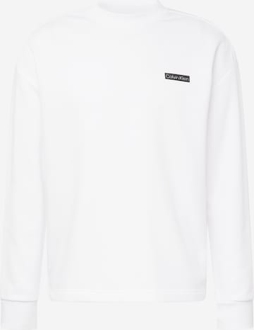 Bluză de molton de la Calvin Klein pe alb: față