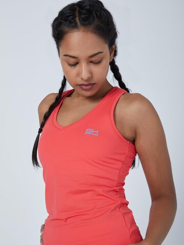 SPORTKIND Sporttop 'Tanktop V-Neck' in Oranje