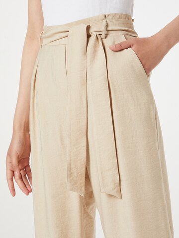 SISTERS POINT Loose fit Pleat-front trousers 'MENA' in Beige