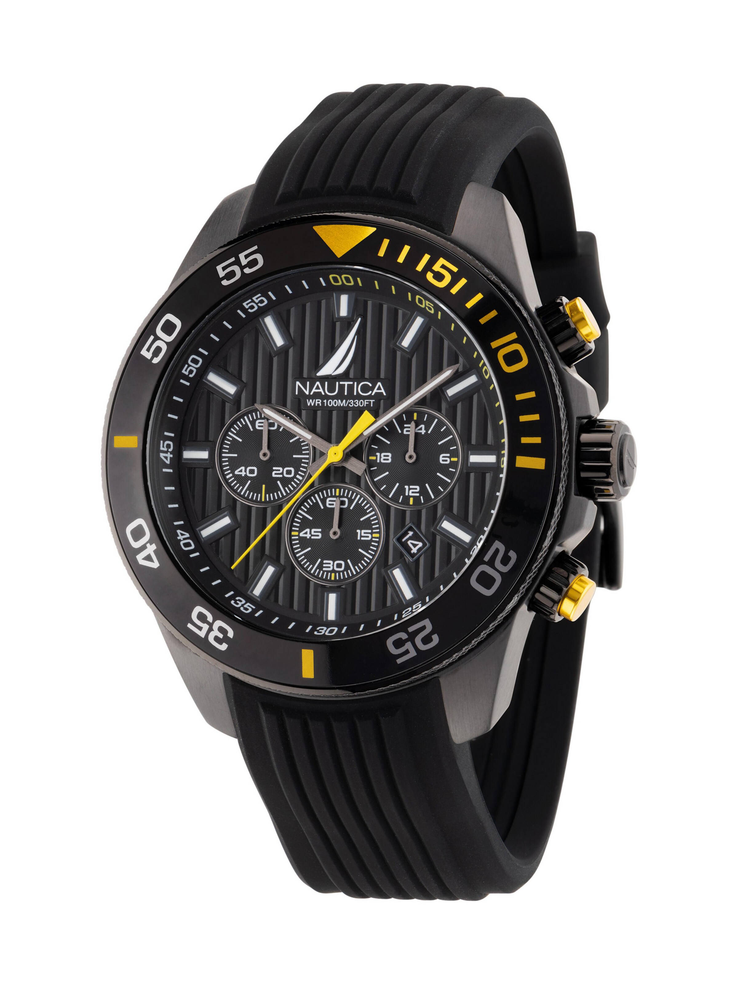 NAUTICA Uhr 'Nautica One' in Schwarz: Vorderseite