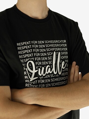 Qualle Shirt '100% Respekt' in Schwarz