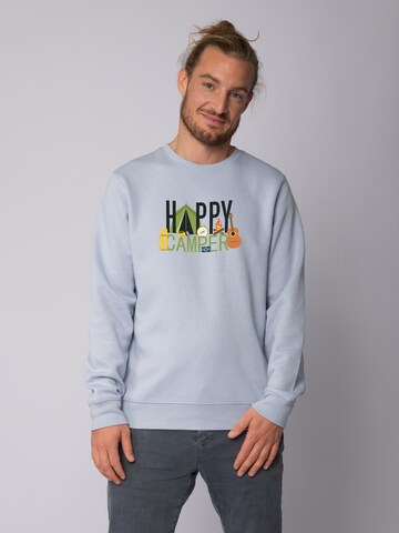 Watapparel Sweatshirt ' Happy Camper ' in Blue: front