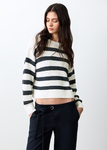 MANGO TEEN Pullover 'Naval' in Weiß: Vorderseite
