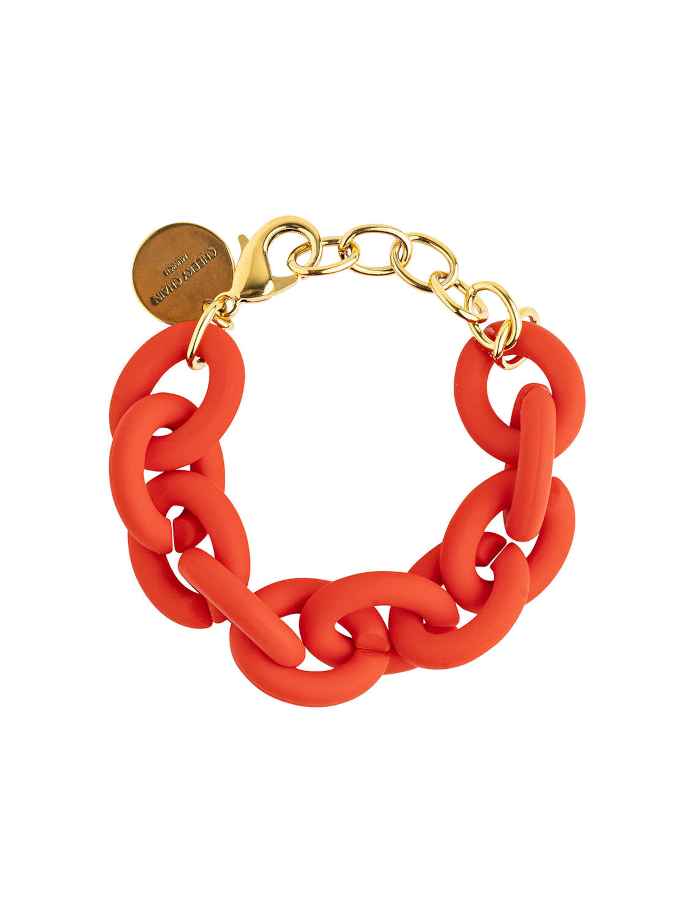 Cheeky Chain Munich Bracelet 'Chunky Soft' in Red: front