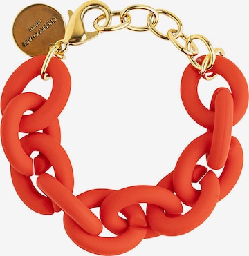 Cheeky Chain Munich Armband 'Chunky Soft' in Rot: Vorderseite