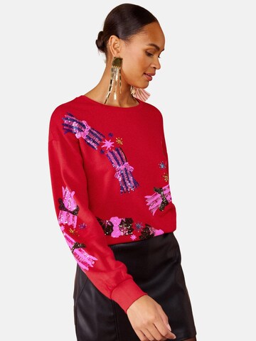 Sweat-shirt love & roses en rouge : devant