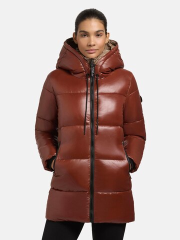 Manteau d’hiver ' Grana-YM ' khujo en marron : devant