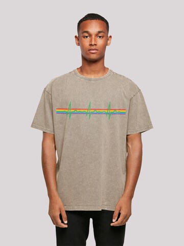 T-Shirt 'Pink Floyd ' F4NT4STIC en vert : devant