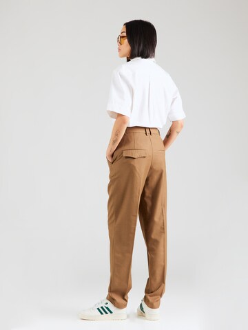 VILA ROUGE Loose fit Pleated Pants 'JOJO' in Brown