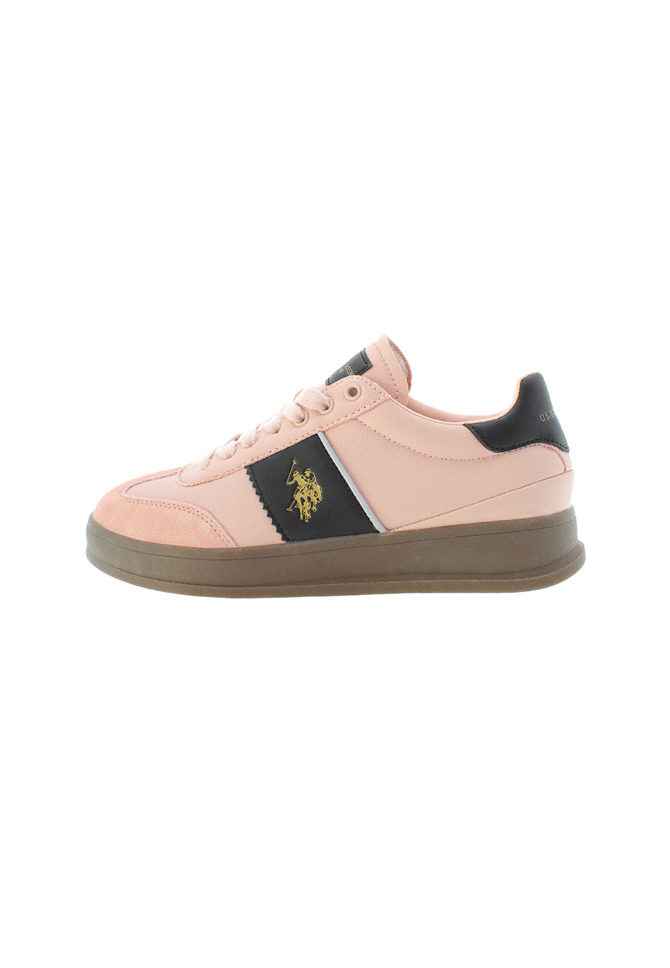 Baskets basses U.S. POLO ASSN. en rose : devant