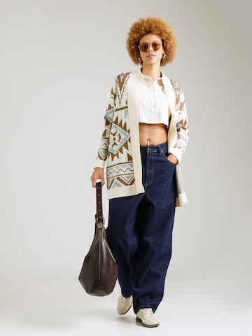 ONLY Carmakoma Knit Cardigan in Beige