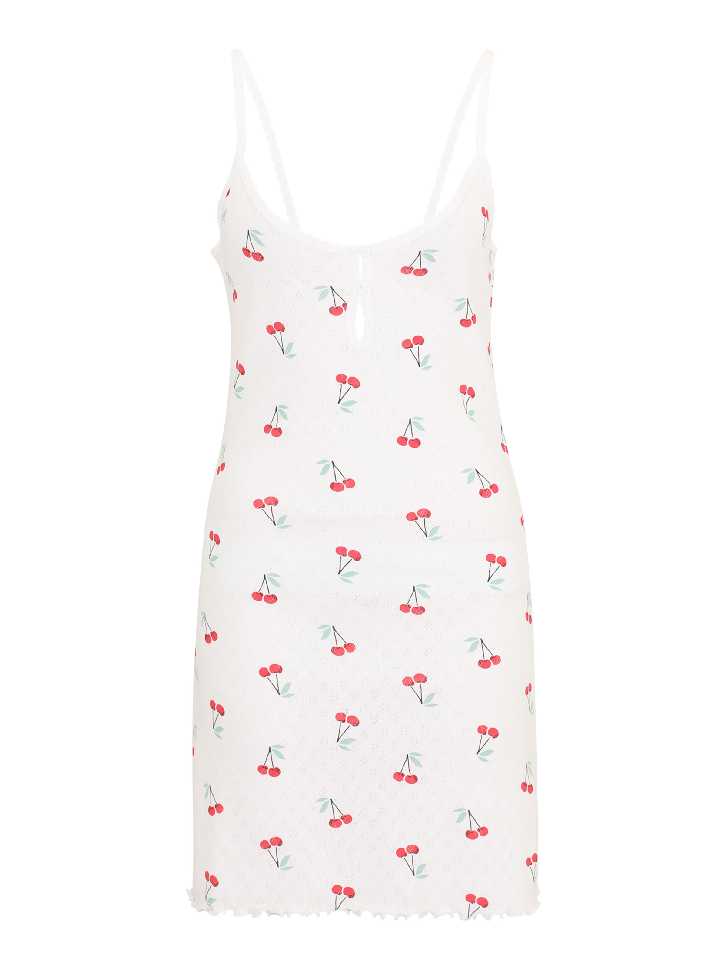 ETAM Nattlinne 'CHERRY' i vit: framsida