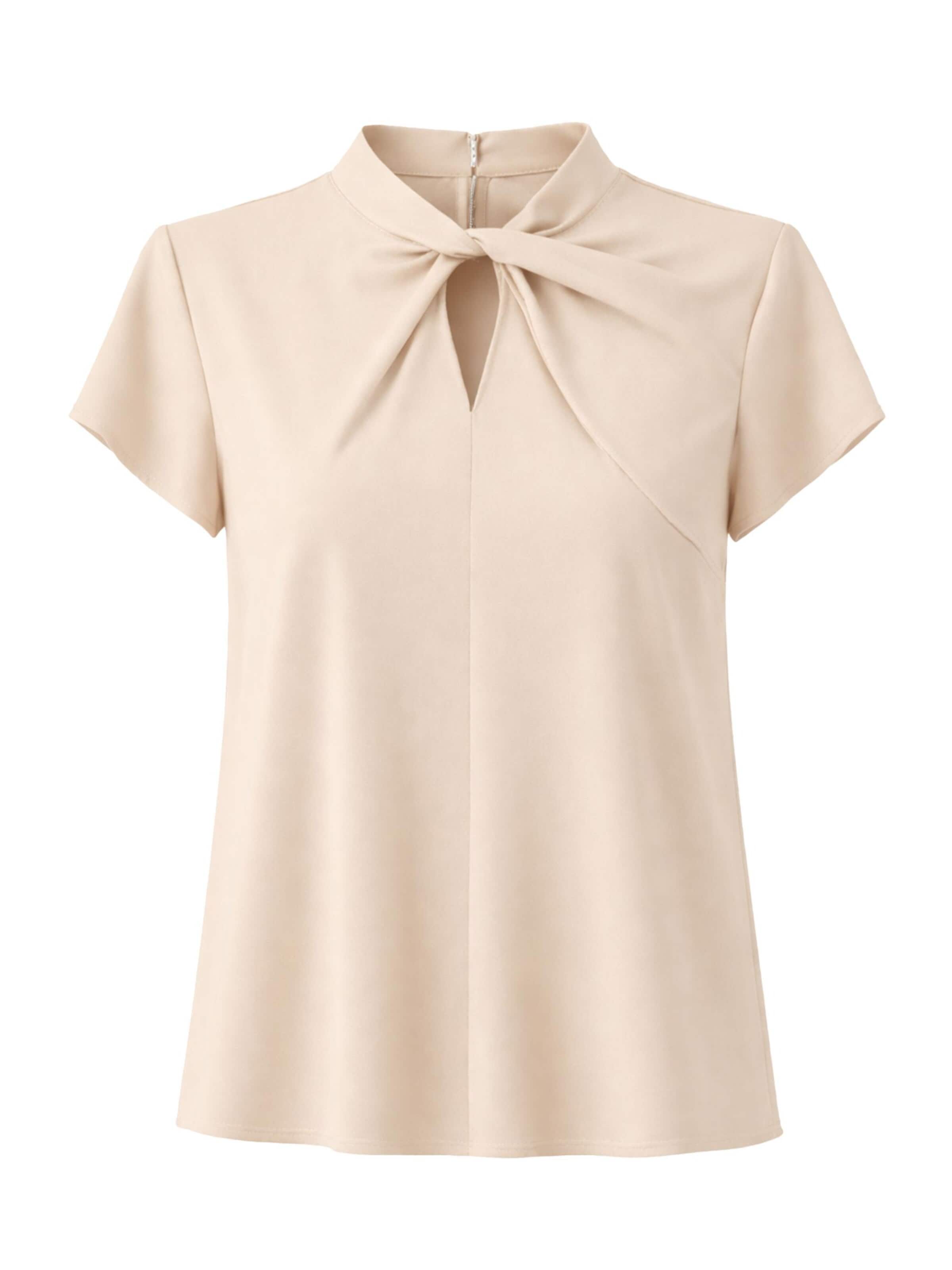 REGINA FASHION Bluza 'Elegance Twist Blouse' | bež barva: sprednja stran