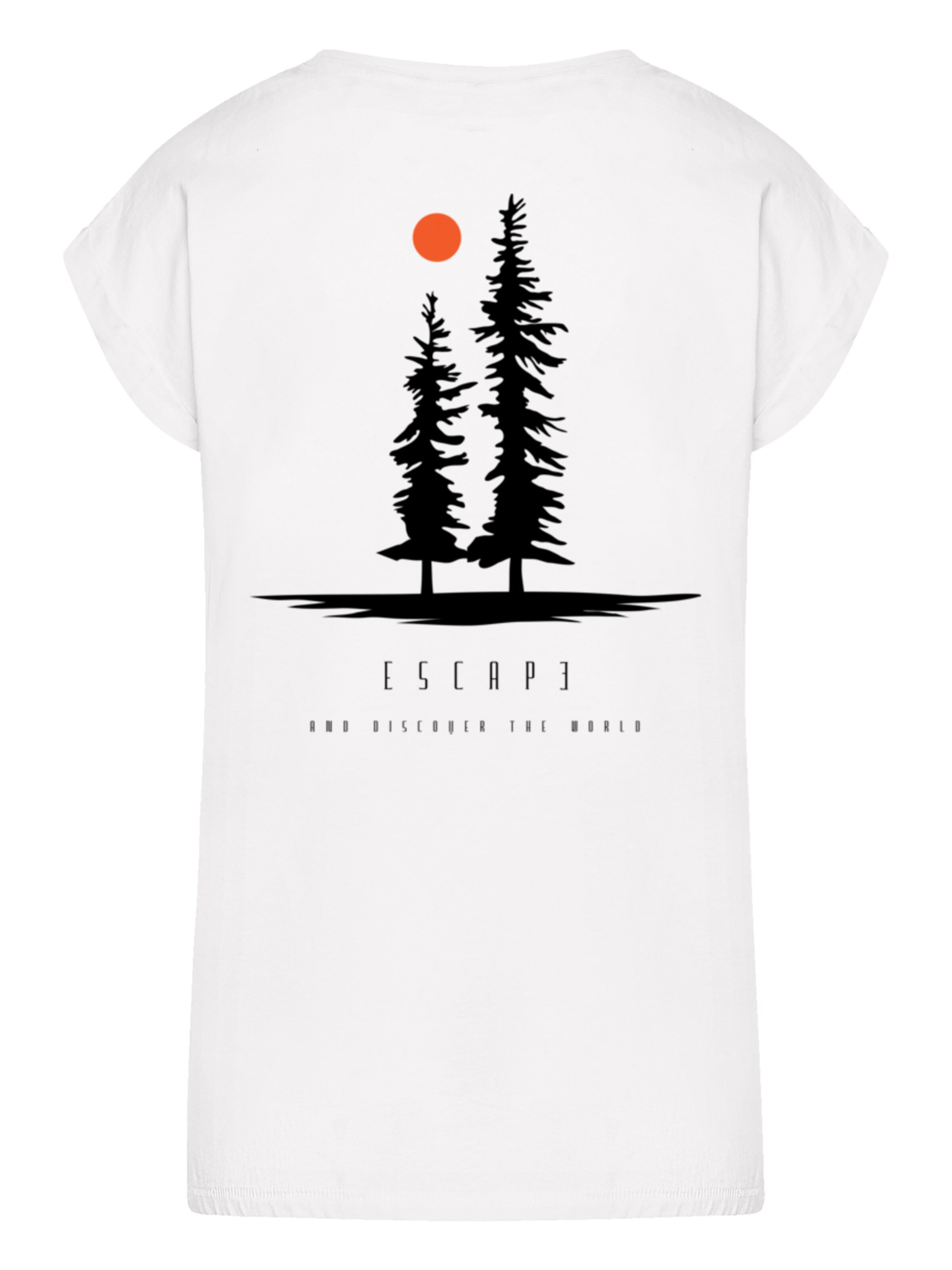 T-shirt 'Escape Discover the World Pinetree' F4NT4STIC en blanc