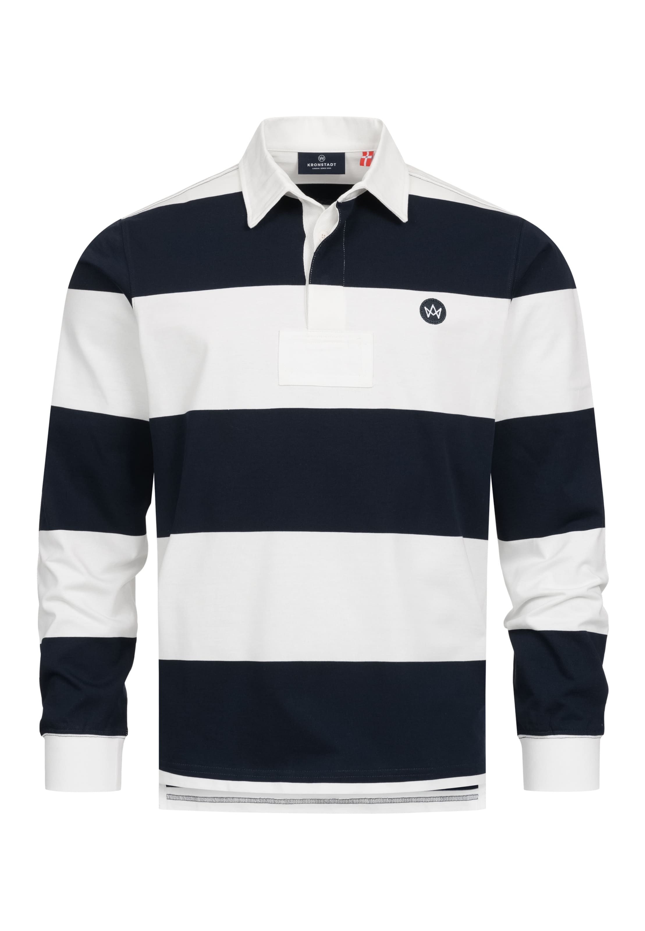 Kronstadt Shirt 'Lark' in de kleur Navy / Wit, Productweergave