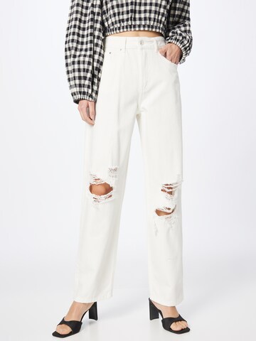 Tally Weijl Wide leg Jeans in White: front