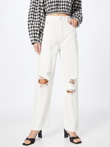 Tally Weijl Wide leg Jeans i vit: framsida