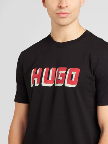 HUGO Koszulka 'Daqerio' w kolorze czarny