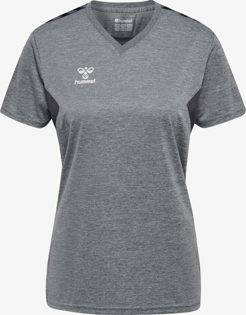 T-shirt fonctionnel 'Authentic' Hummel en gris : devant