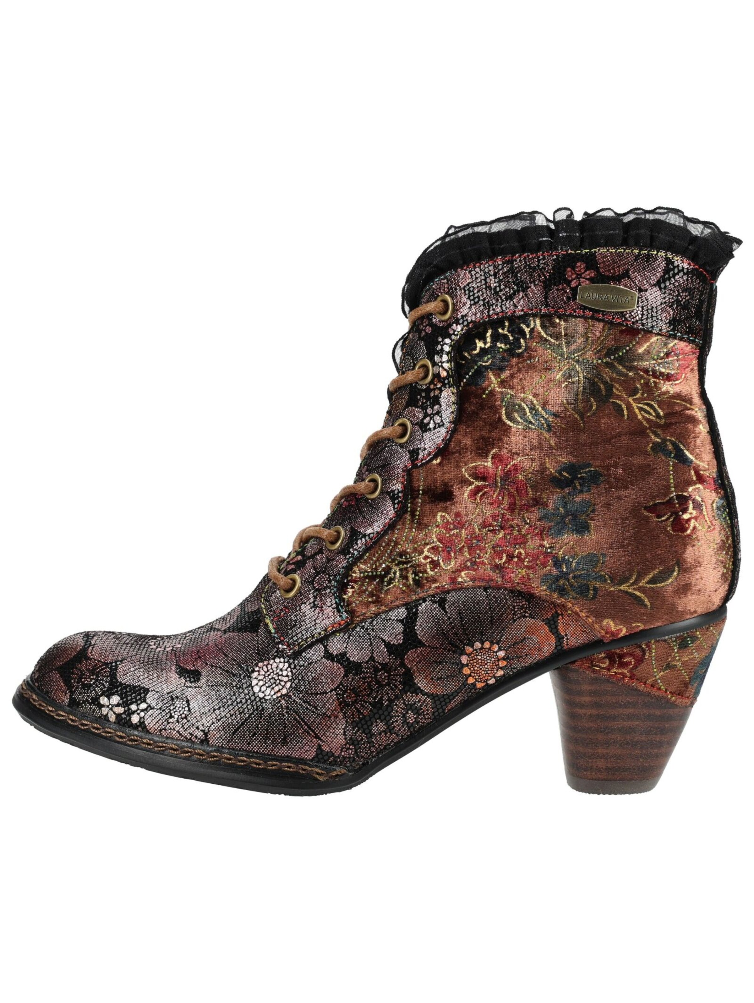 Bottines à lacets Laura Vita en mélange de couleurs