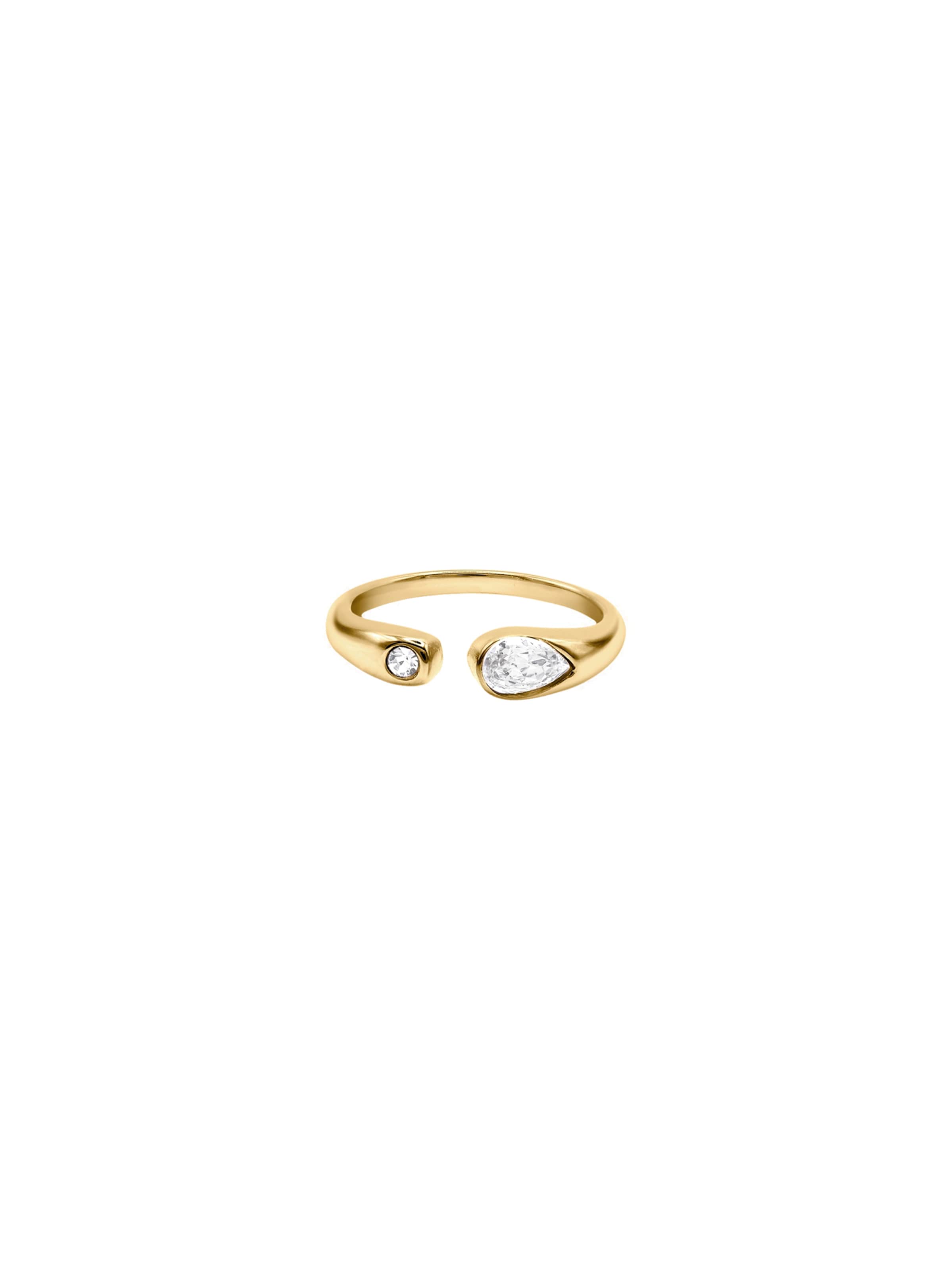 Heideman Bague en or / blanc, Vue avec produit