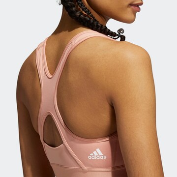 ADIDAS SPORTSWEAR Бюстгальтер под футболку Спортивный бюстгальтер в Ярко-розовый