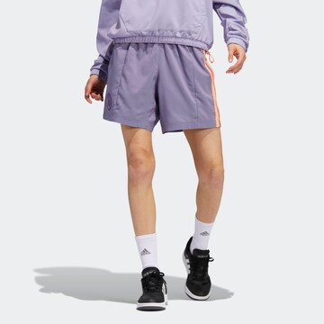 ADIDAS SPORTSWEAR Regular Sportbroek 'Hoop York City Pinned' in Lila: voorkant